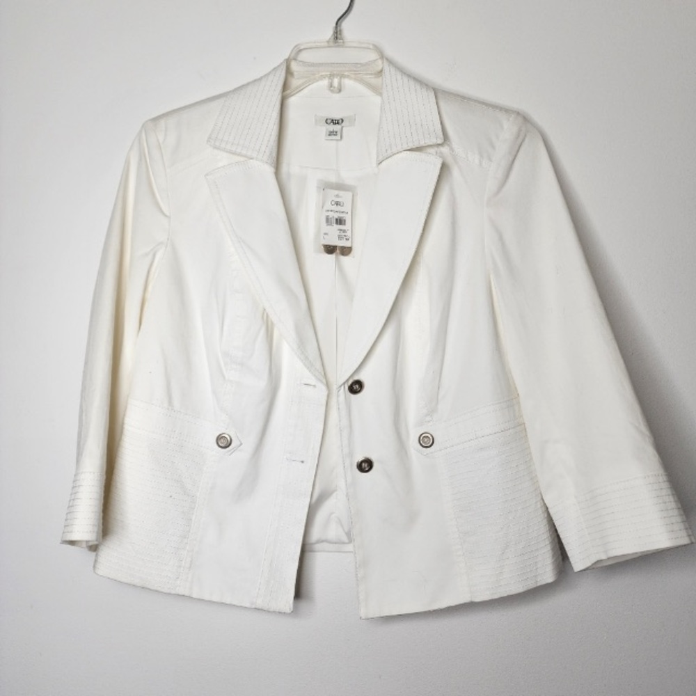 Cato White Blazer L